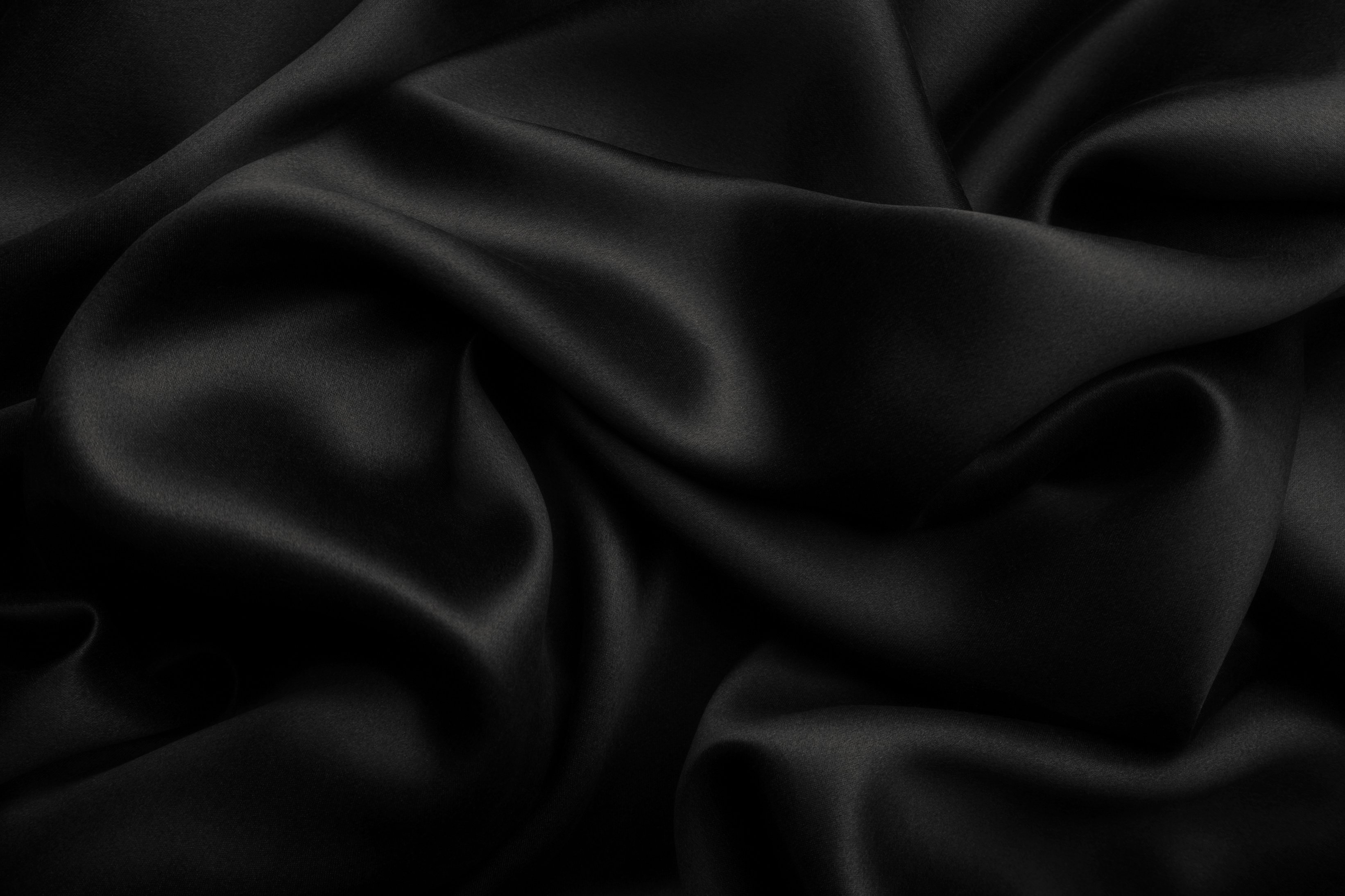 Black satin silk, elegant fabric for backgrounds