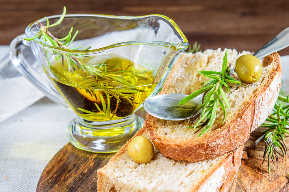 Bread with Olive Oil and Olives