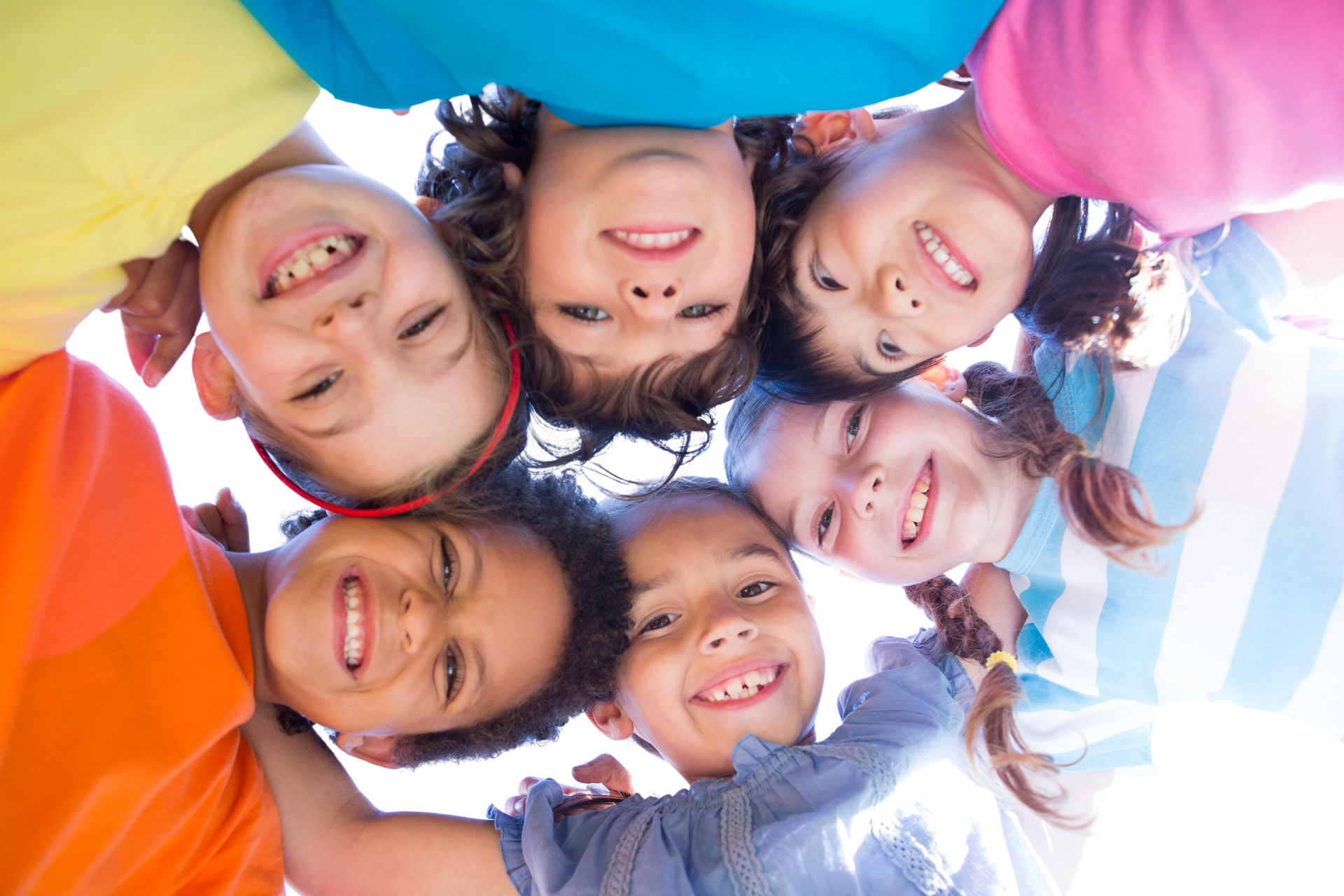 Little children smiling at camera